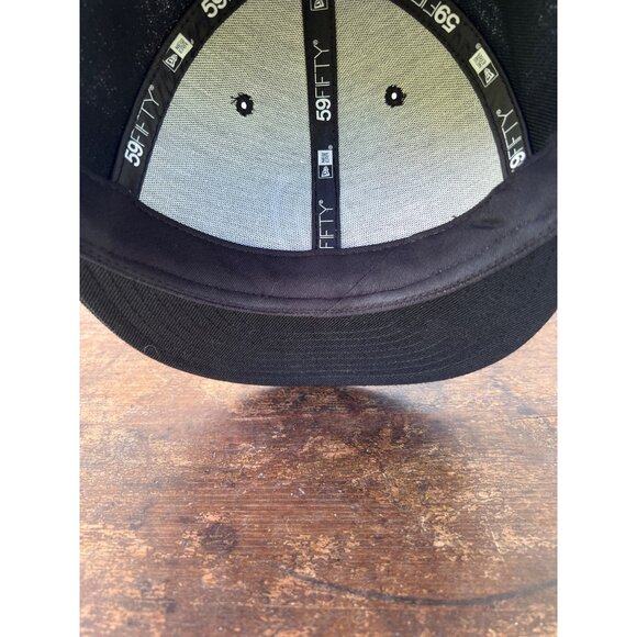 Washington Nationals New Era 59Fifty Black Fitted Cap Size 7 W3 - Picture 5 of 6